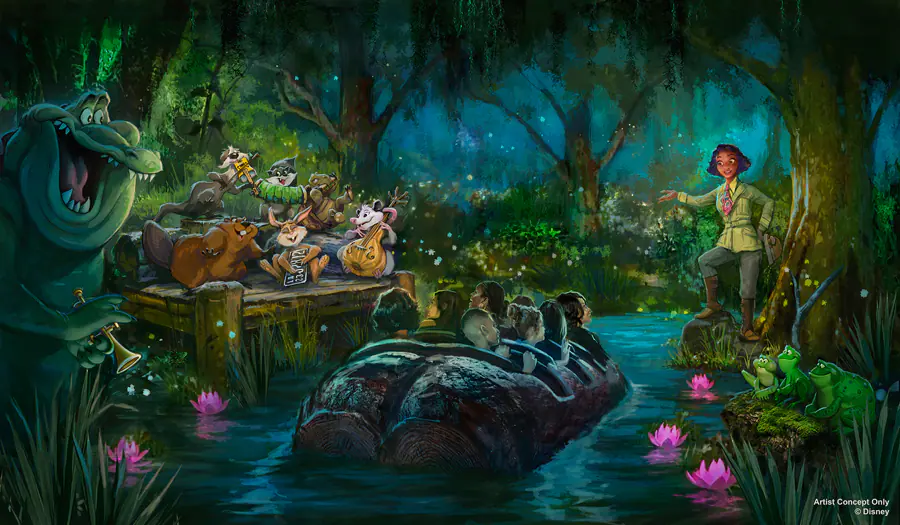 New Scene And Critters Revealed For Tiana'a Bayou Adventure