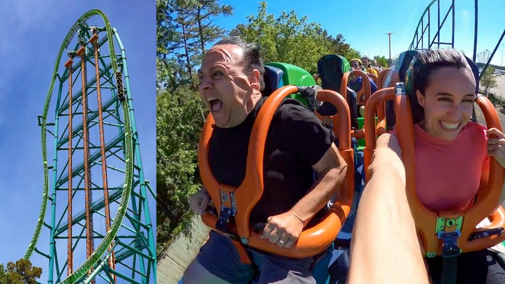 Kingda Ka World's Tallest & 2nd Fastest Roller Coaster! Multi-Angle 4K POV Six Flags Great Adventure | <p>
Take a ride on the World's TALLEST roller coaster! Kingda Ka is 456 feet tall and reaches speeds of 128MPH making it the 2nd fastest in the world!</p>
<p>0:00 Off ride shots
0:11 Rider Cam POV
0:41 Front Seat POV racing Zumanjaro
1:24 Full Front Seat POV
2:54 Full Rider Cam POV
4:34 Back Seat POV</p>
<p>#rollercoaster
#amusementpark
#sixflags</p>