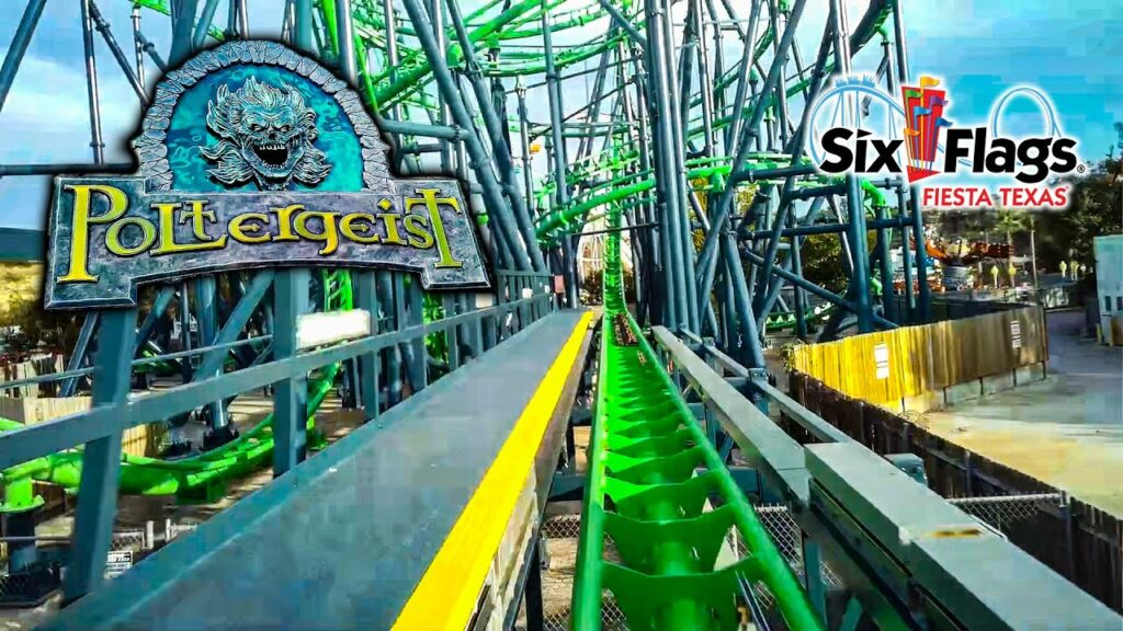 September 2021 New Poltergeist with Queue On Ride Front Seat HD POV Six Flags Fiesta Texas | This is the newly rethemed Poltergeist with an added themed queue.