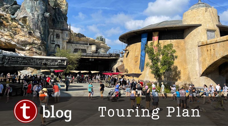 Star Wars May the 4th Touring Plan cover image showing Galaxy's Edge with the Millennium Falcon