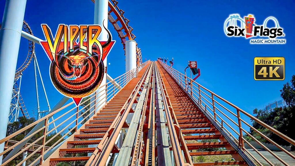 2022 Viper Roller Coaster On Ride Front Seat 4K POV Six Flags Magic Mountain | Please share, subscribe, comment or like this video and hit that bell icon.