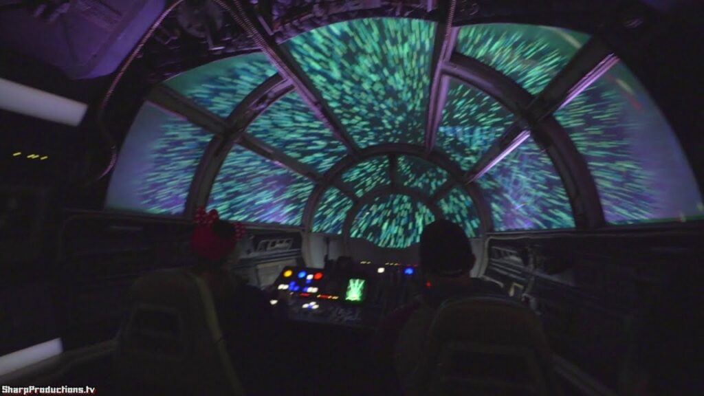 Millennium Falcon: Smuggler's Run (Full Ride) Disney's Hollywood Studios | The engines rumble as the Millennium Falcon blasts off, pushing you and your crew back into your seats when you jump into hyperspace towards adventure. Along the way you’ll face danger at every turn.