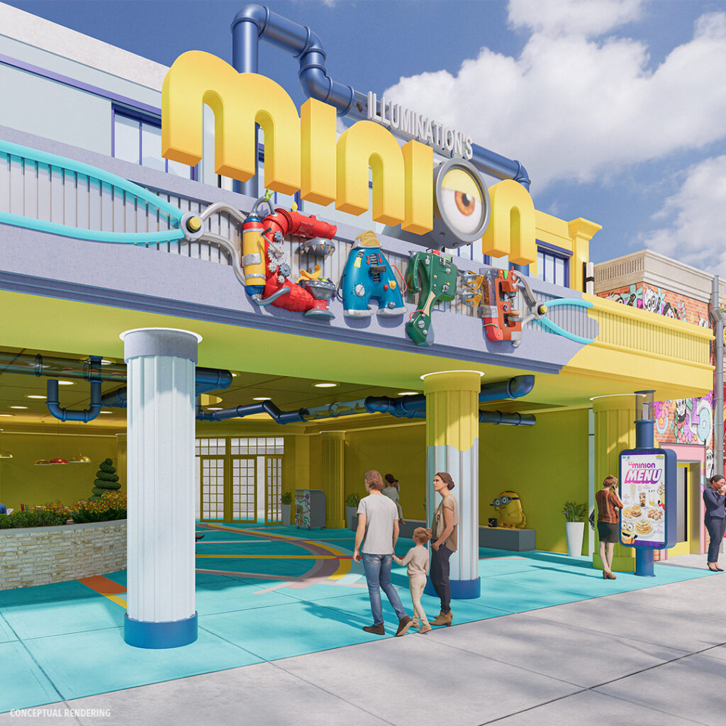 Minions Cafe And Marquee Dining Location SOFT OPEN In Illumination's Minion Land At Universal Studios Florida