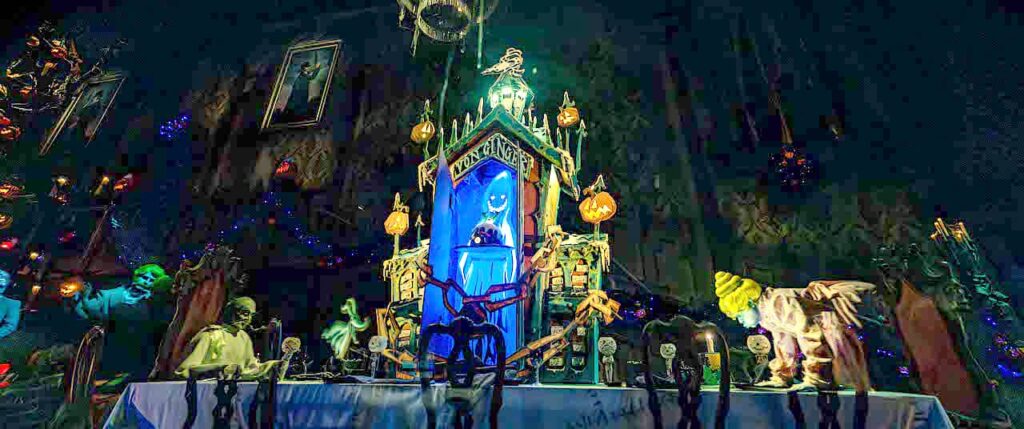 Gingerbread house at Haunted Mansion Holiday