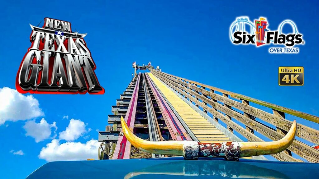 August 2022 New Texas Giant Roller Coaster On Ride Front Seat 4K POV Six Flags Over Texas | Please share, subscribe, comment or like this video and hit that bell icon.