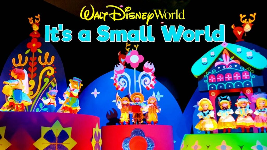 It's a Small World - On Ride Magic Kingdom 2023 | Walt Disney World Orlando | Sing along to the classic anthem of world peace during a delightful musical boat tour. Cruise along the Seven Seaways Waterway on a gentle 10-minute journey through all 7 continents. Pass through vivid, fantastical scenes representing the iconic sights and sounds of dozens of nations.
