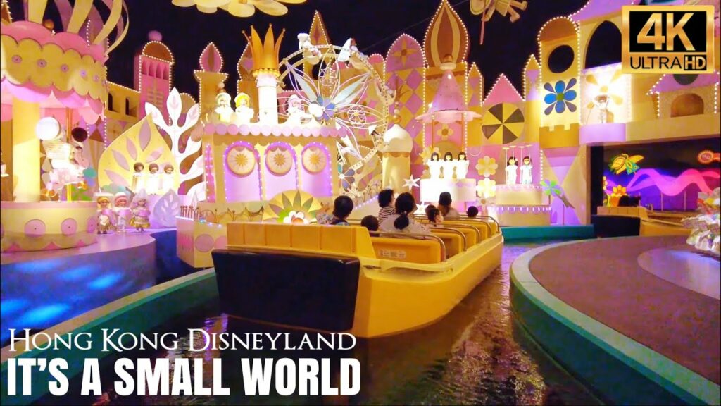 It's a Small World POV — Hong Kong Disneyland 2022【4K】| Full Ride | The first appearance of It's a Small World was at the New York World's Fair in honour of the United Nations Children's Fund (UNICEF). The project was supervised by Walt Disney himself and it was one of the most popular attractions at the fair. It was eventually shipped back to Disneyland, California, where it reopened on May 28, 1966. For Hong Kong, being one of the first facilities that opened at the resort, the ride was completed in 2008.