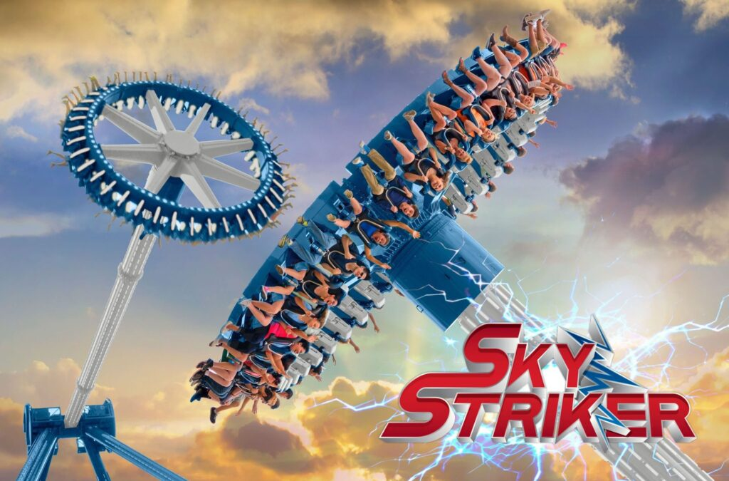 New Zamperla Sky Striker Now Open At Six Flags Great America!