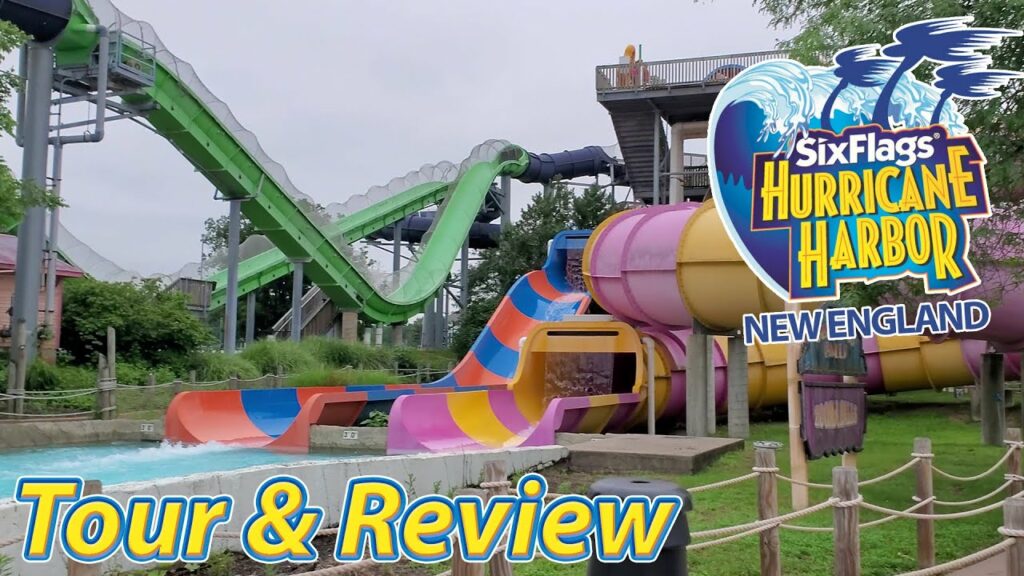 Six Flags Hurricane Harbor (New England) | Tour & Review | July 2021 | <p>
Full tour of Six Flags New England's free Hurricane Harbor water park along with reviews of most of the slides!</p>
<p>Twitter:
Instagram:
Facebook: </p>