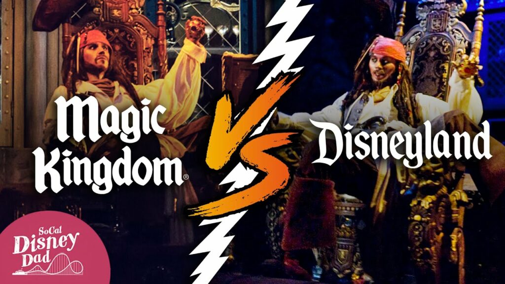 Pirates of the Caribbean Disneyland vs Disney World Full Ride Comparison | When only a single video is showing, that's a portion of the ride that the other Pirates of the Caribbean doesn't have.