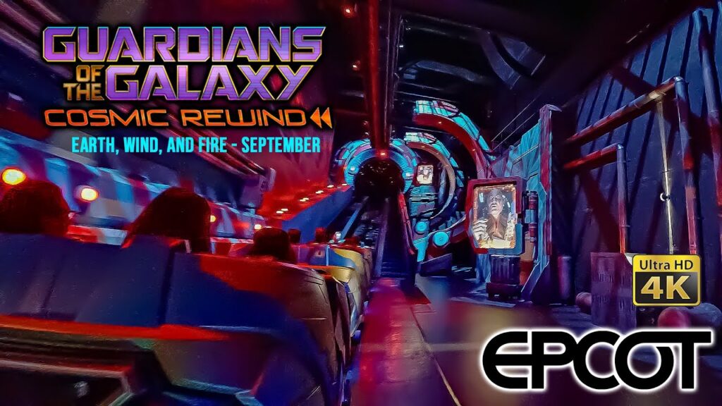Guardians of the Galaxy Cosmic Rewind Earth, Wind Fire September Low Light 4K POV EPCOT 2024 03 02 | As usual, I included the entire full queue with as many details as I can capture.