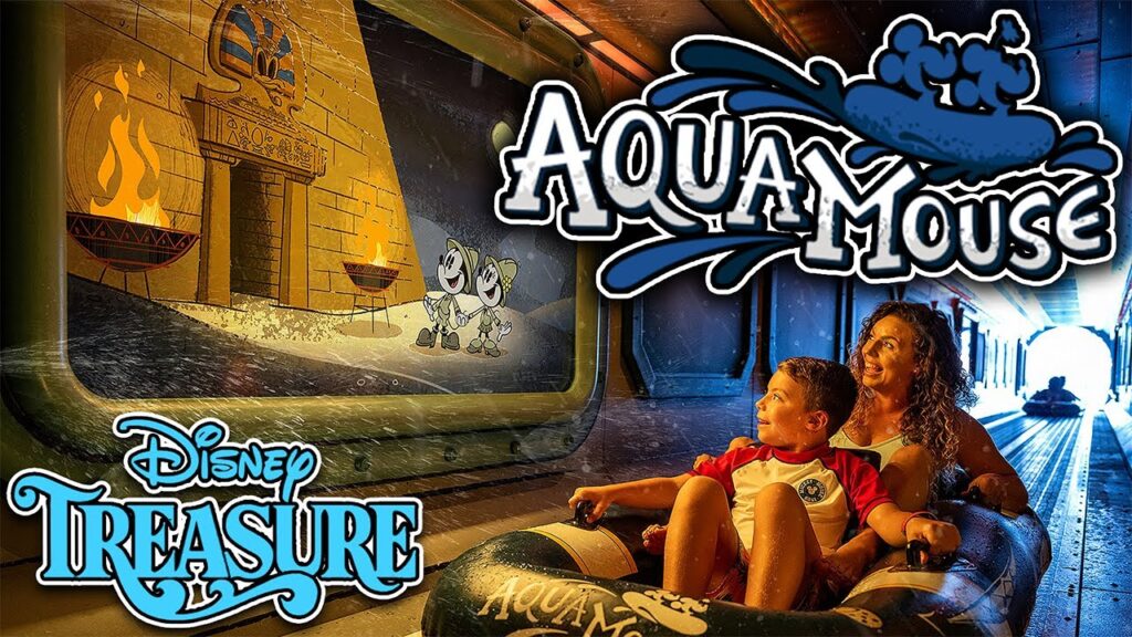 AquaMouse - Curse of the Golden Egg FULL RIDE POV - Disney Treasure Cruise Ship | The “Curse of the Golden Egg” storyline follows Mickey Mouse and Minnie Mouse on a zany misadventure into an ancient temple for a glimpse of the legendary treasure within. Some other friends, such as Donald Duck, make cameos in the new attraction.
