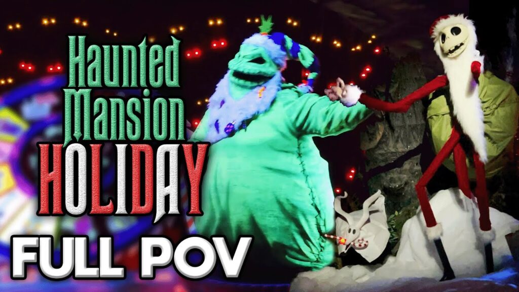 Haunted Mansion Holiday POV - Full Queue and Ride -