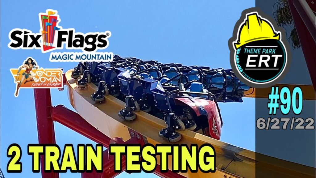 SIX FLAGS MAGIC MOUNTAIN WONDER WOMAN CONSTRUCTION UPDATE #90 6/27/22
