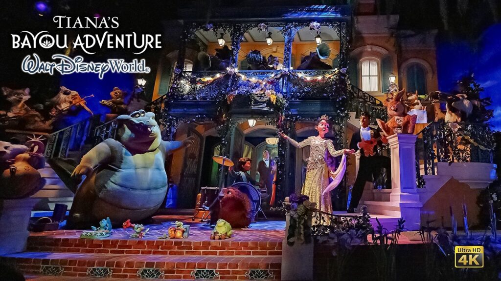 Tiana's Bayou Adventure On Ride Low Light 4K POV Walt