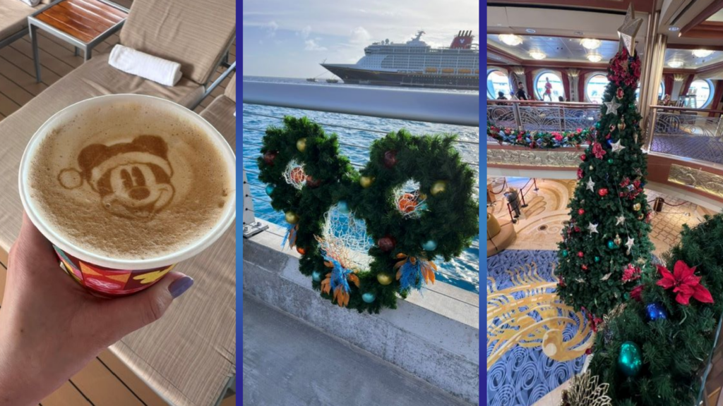 Disney Cruise Line’s Very Merrytime Cruises: The Most Magical Holiday at Sea | Deck the (Grand) Hall! Go ahead and trim the (palm) trees! It’s time for the most wonderful voyage of the year. Disney Cruise Line Very Merrytime Cruises