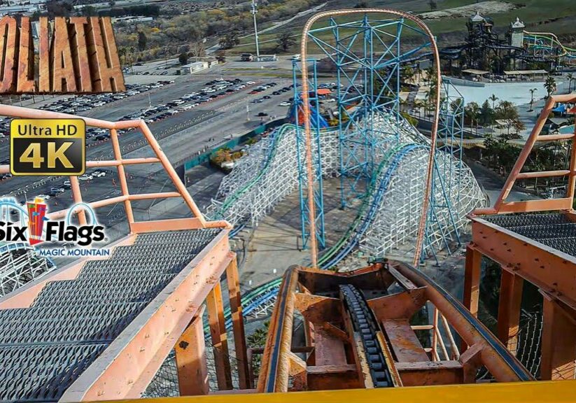 2022 Goliath Roller Coaster On Ride Front Row 4K POV