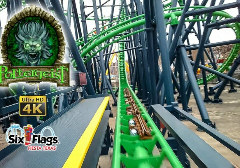 2022 Poltergeist Roller Coaster On Ride Front Row 4K POV