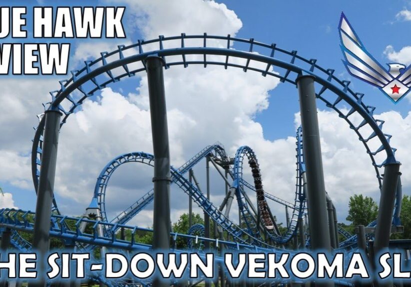 Blue Hawk Review, Six Flags Over Georgia Vekoma Looping Coaster