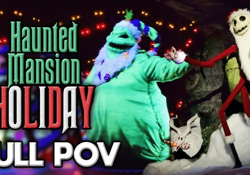 Haunted Mansion Holiday POV - Full Queue and Ride -