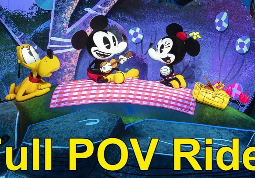 Mickey & Minnie's Runaway Railway FULL POV Ride at Disney's