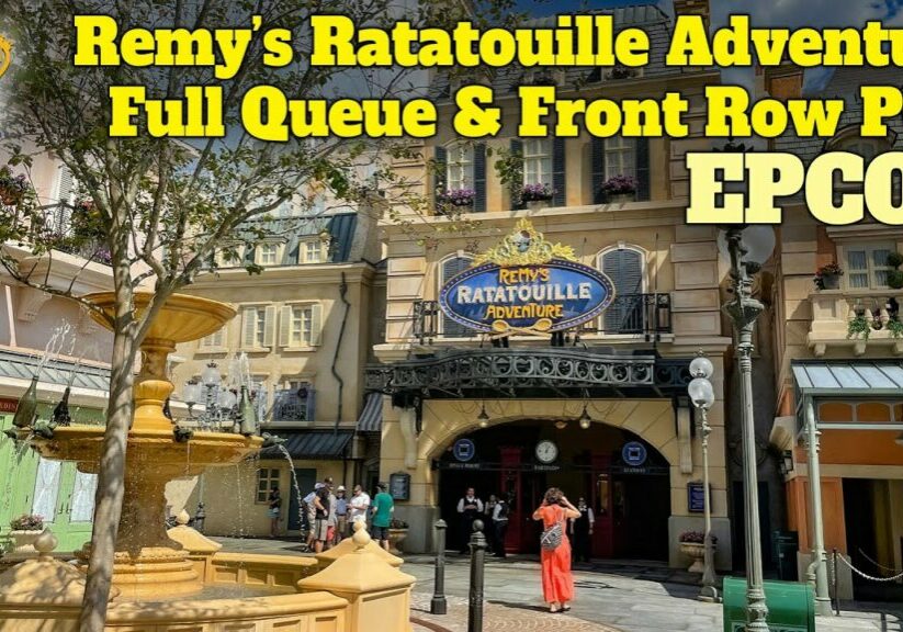 Remy’s Ratatouille Adventure at Epcot – FULL Queue and Front Row