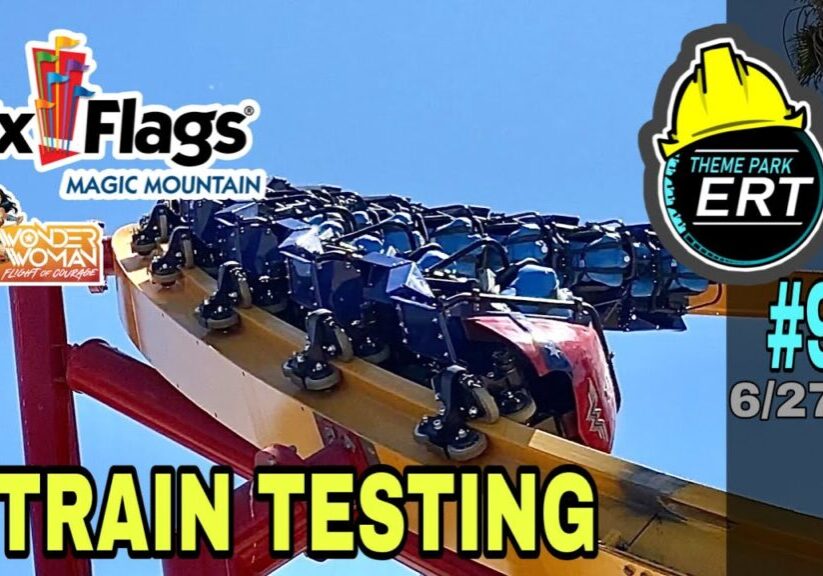 SIX FLAGS MAGIC MOUNTAIN WONDER WOMAN CONSTRUCTION UPDATE #90 6/27/22