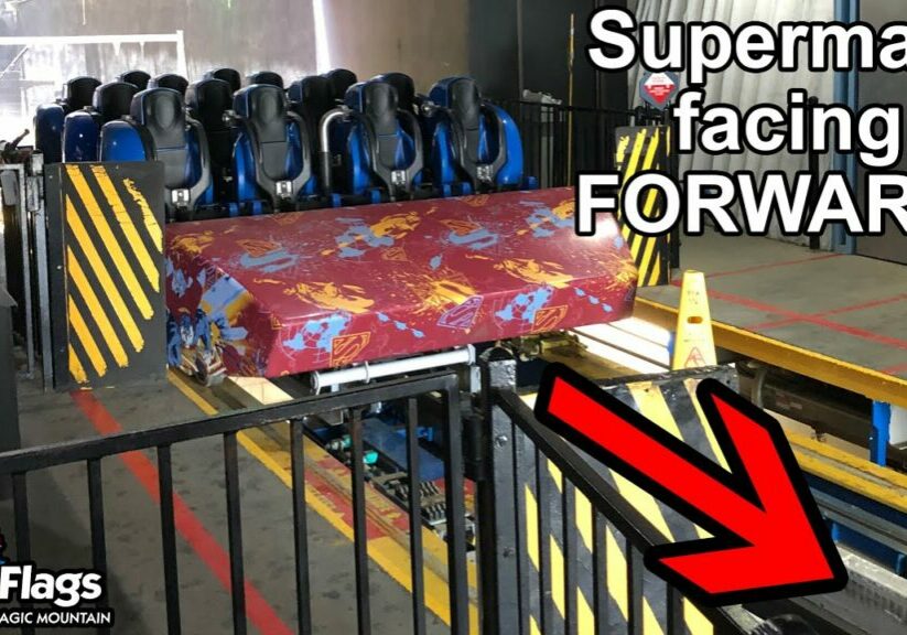 Superman Ride NOW facing FORWARD! | Six Flags Magic Mountain