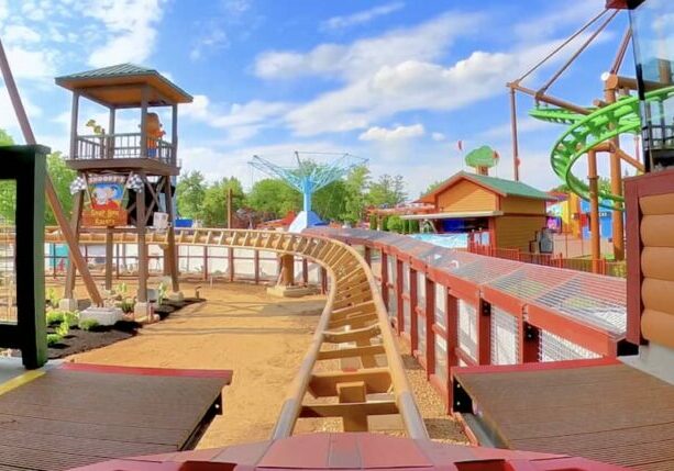 Take a ride on Kings Island's new Snoopy roller coaster