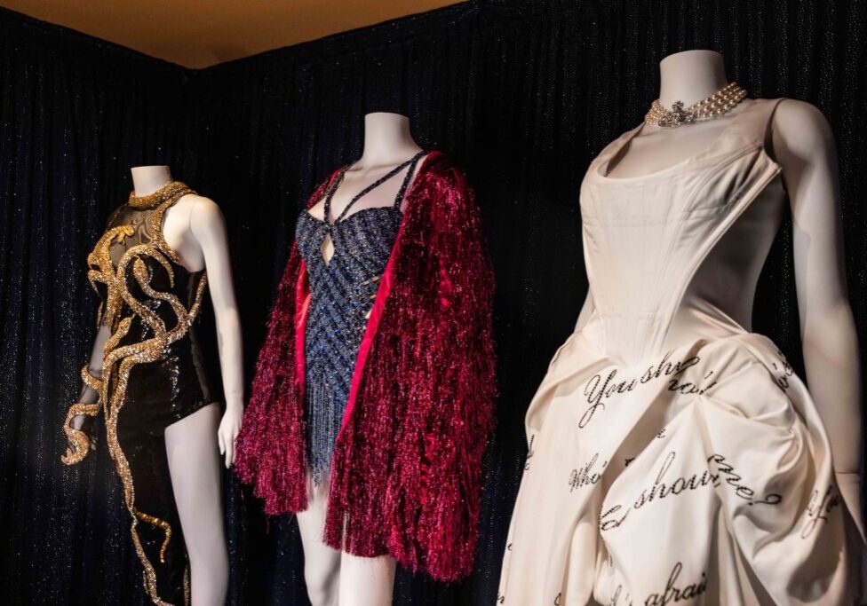 Taylor Swift Eras Tour costume exhibit at Walt Disney Presents inside Disney&rsquo;s Hollywood Studios